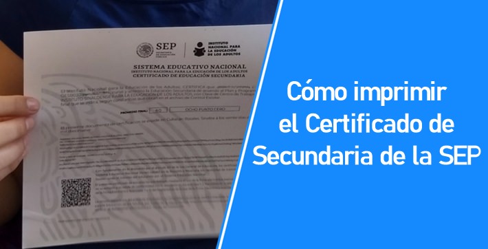 Cómo imprimir el certificado de secundaria de la SEP